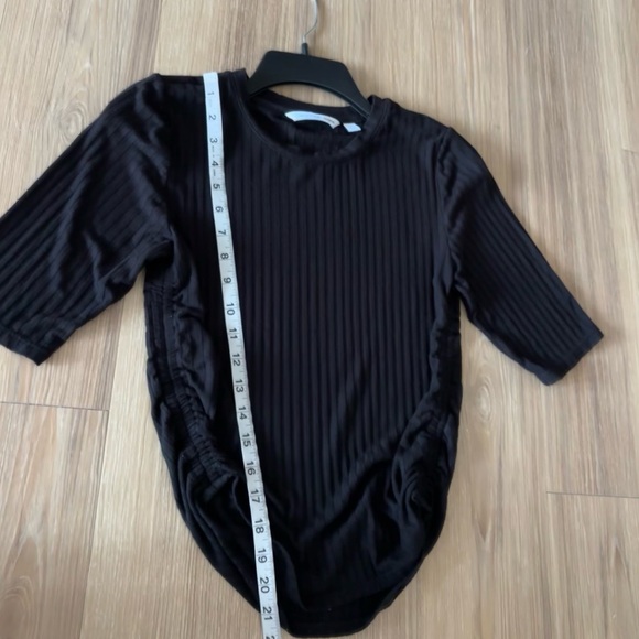 90s Calvin Klein Top Black Ribbed Knit Womens M Minimalist Capsule Office CBK - Picture 8 of 11
